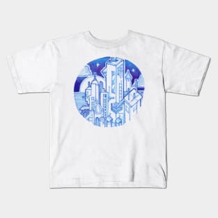 Blue Landscape Kids T-Shirt